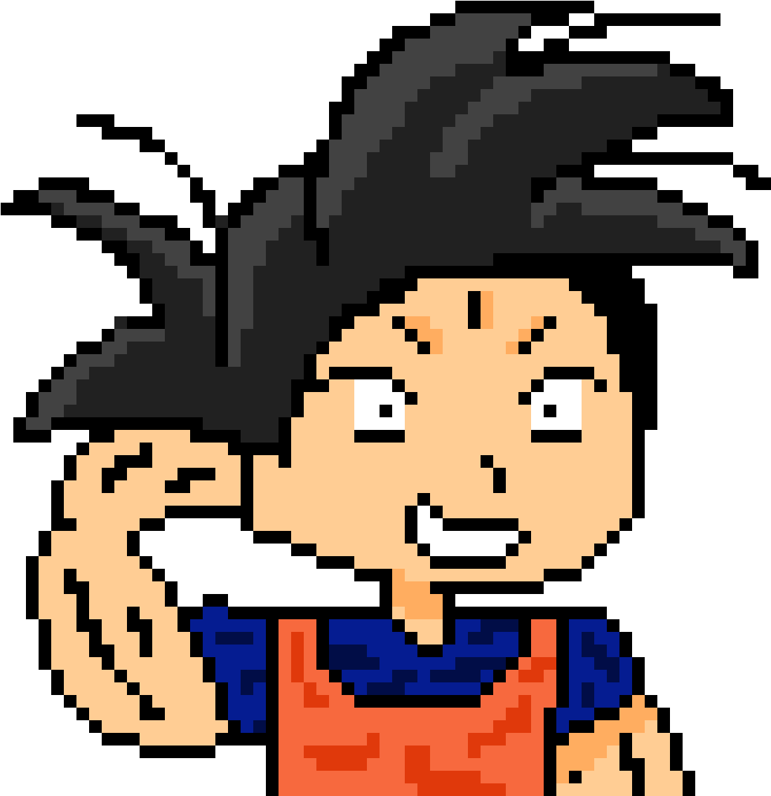Goku From Dragon Ball Or Dragon Ball Z - Cartoon (1152x1152), Png Download