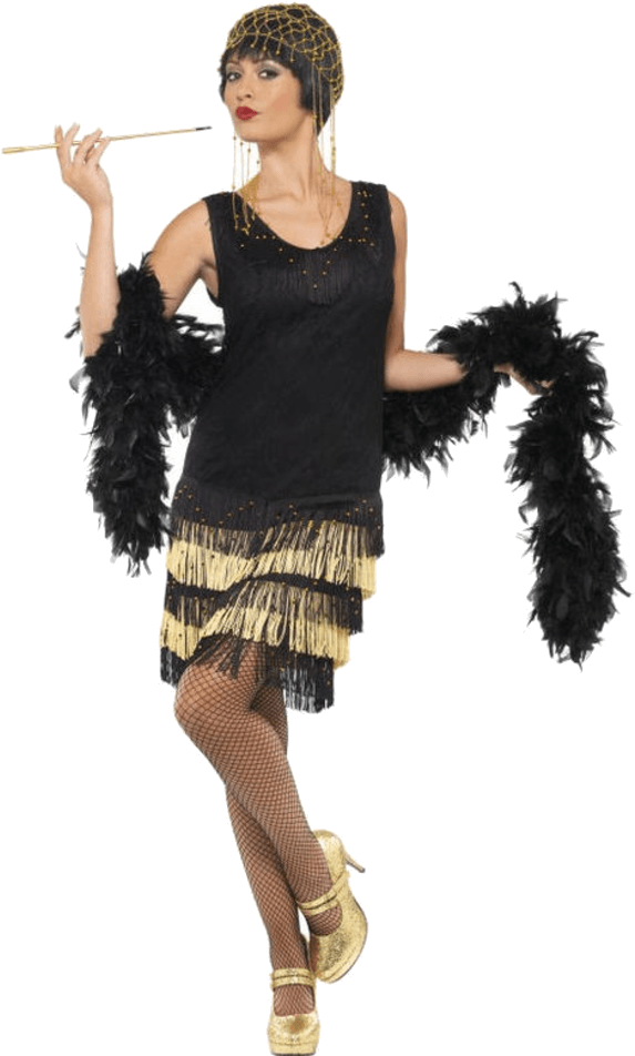 Fringe Flapper Dress - Great Gatsby Fancy Dress (600x951), Png Download