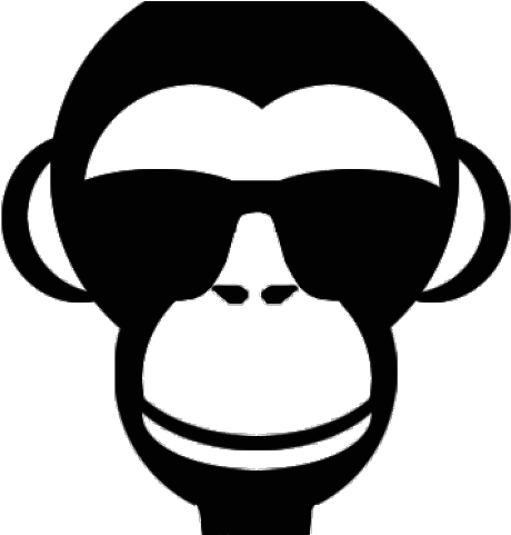 Picture Transparent Library Monkey Face Clipart Black - Monkey Face Png (640x480), Png Download