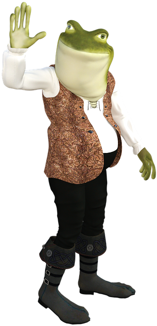 Frog, Cartoon, Animal, Amphibian, Funny, Happy, Quirky - True Frog (553x720), Png Download