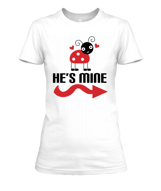 Couple Cute Ladybug Hert-shirt - Shirt (530x630), Png Download