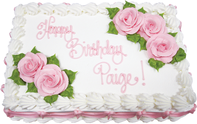 Roses Swags Sheet Cake - Birthday Cake (750x750), Png Download