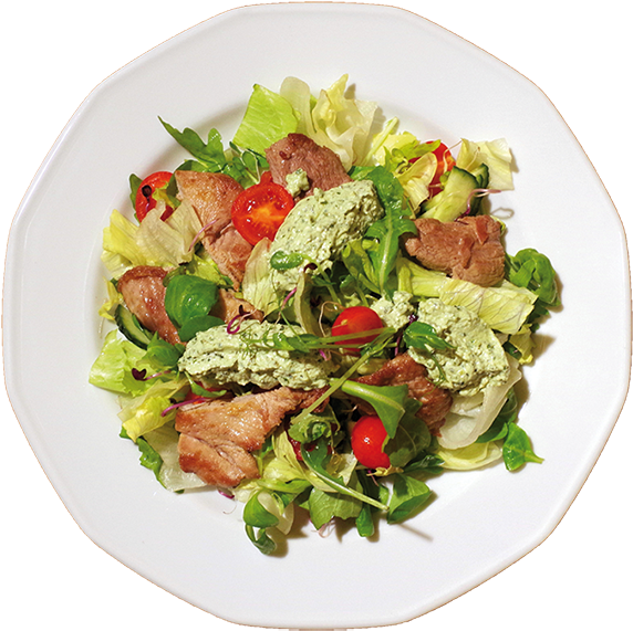 Pork Tenderlion Salad - Caesar Salad (800x600), Png Download