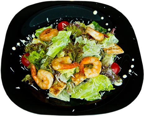 Caesar Salad With Shrimps - Spinach Salad (700x467), Png Download