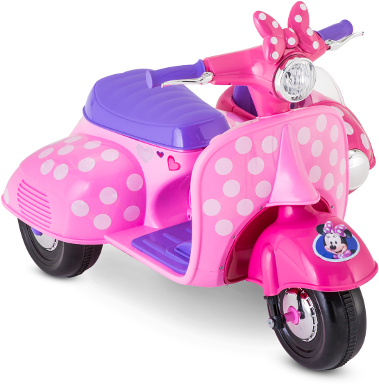 Disney Minnie Mouse Happy Helpers Scooter With Side-car - Minnie Mouse Scooter With Sidecar (900x600), Png Download