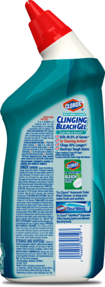 With Its Thick Formula And Unique Wide Dispensing Nozzle, - Lysol Toilet Bowl Cleaner Label (366x1000), Png Download