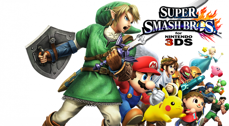 Super Smash Bros - Super Smash Bros 3ds Png (886x487), Png Download