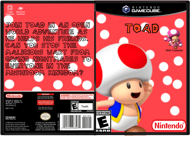 Toad Box Art Cover - Legend Of Zelda (700x498), Png Download