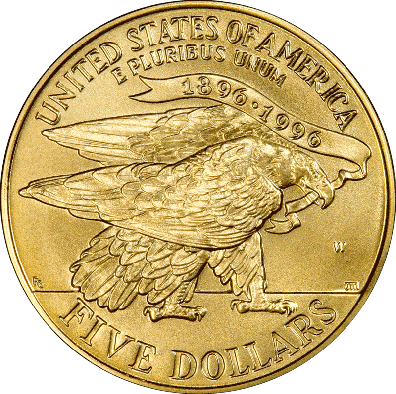 1995-w Olympic Torch Runner $5 Commemorative Gold ~ - 100 Fraka Gold Albania (800x797), Png Download