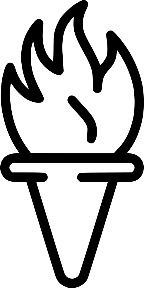 Torch Flambeau Fire Olympic Games Castle Light Comments (492x980), Png Download