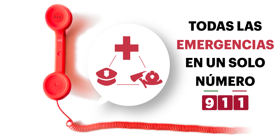 911 - Telefonos De Emergencia Pachuca (1182x455), Png Download