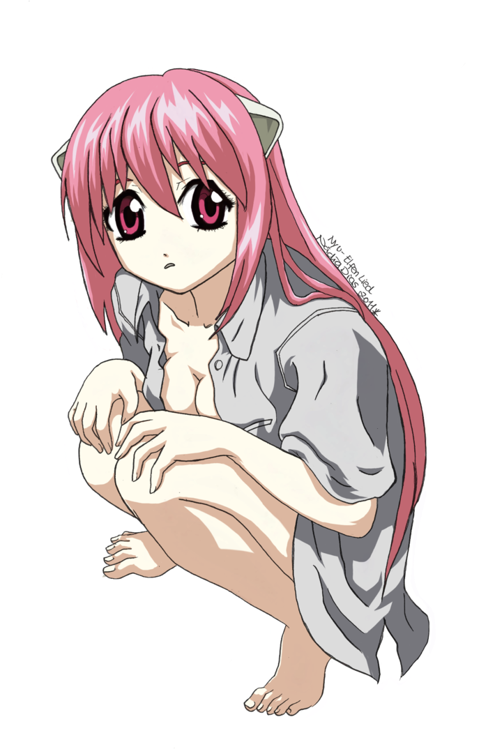 Brushes De Elfen Lied - Elfen Lied Nyu Fan Art (800x1100), Png Download