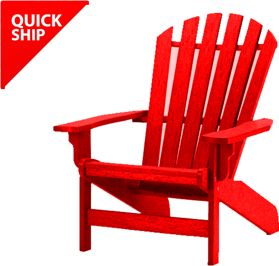 Quick Ship Coastal Adirondack Chair Berry Red Adirondack - Seafoam Green Adirondack Chair (600x545), Png Download