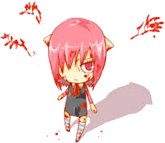 #elfen Lied #люси - Lucy Elfen Lied Chibi (700x662), Png Download