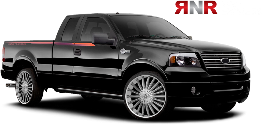 2006 Ford F 150 Harley Davidson Edition On 26" Velocity - Camioneta Ford Harley Davidson 2006 (960x420), Png Download