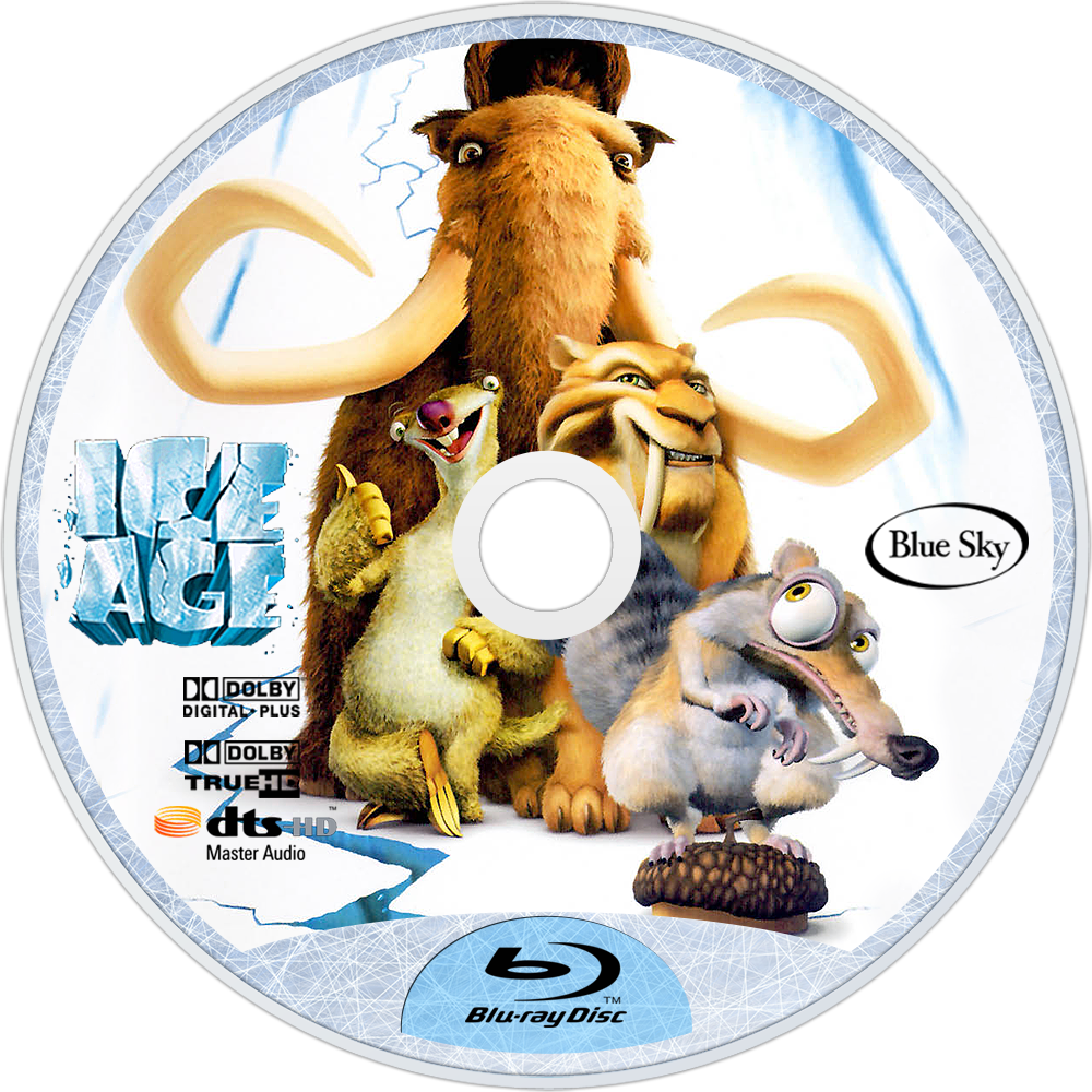 Ice Age Bluray Disc Image - Ice Age Blu Ray Disc Dvd (1000x1000), Png Download