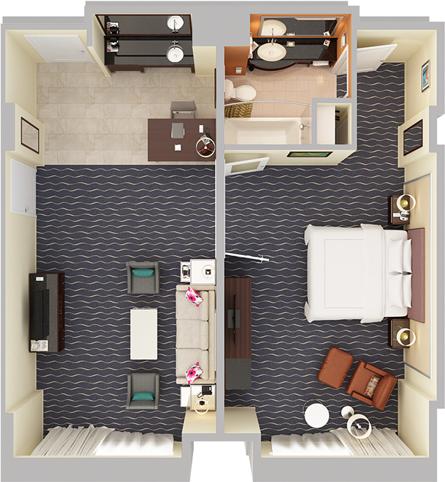 View 3d Floor Plans - Floor Plan (1024x768), Png Download