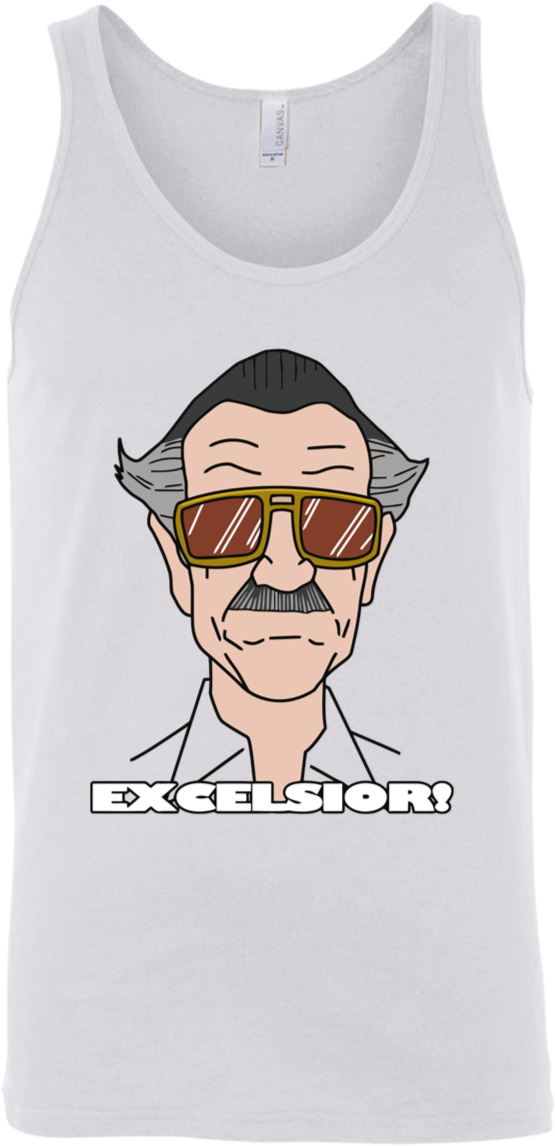 Rip Excelsior Stan Lee Shirt Unisex Tank - Drawing Cartoon Stan Lee (1155x1155), Png Download