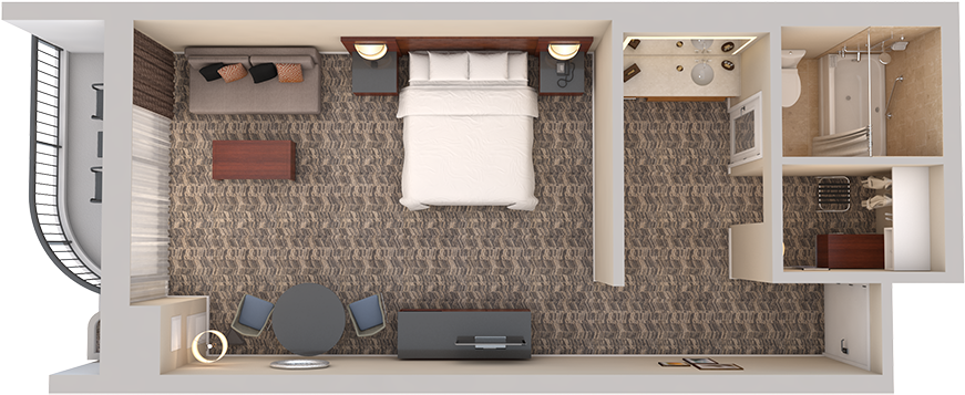 Studio In Ocean Tower Waikoloa (900x666), Png Download