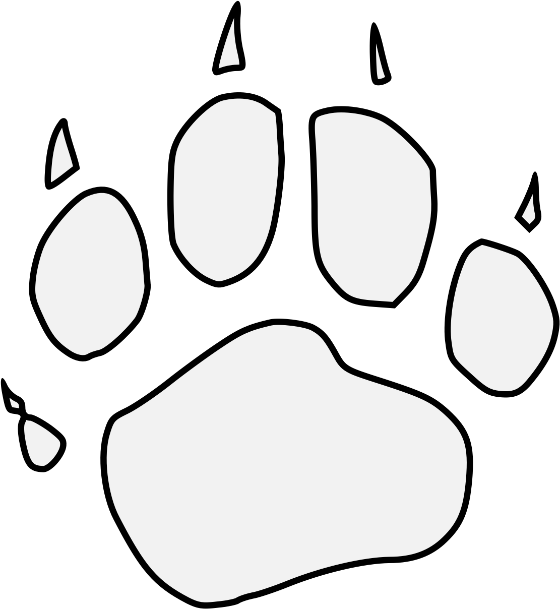 Bear's Pawprint - Patita De Perro Png (1146x1229), Png Download