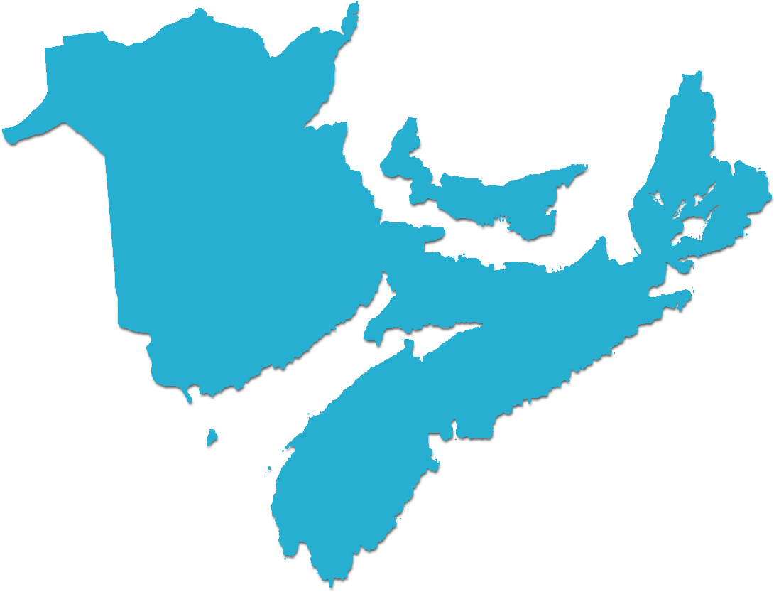 District Prayer Network - Map Of The Maritimes Png (1103x844), Png Download