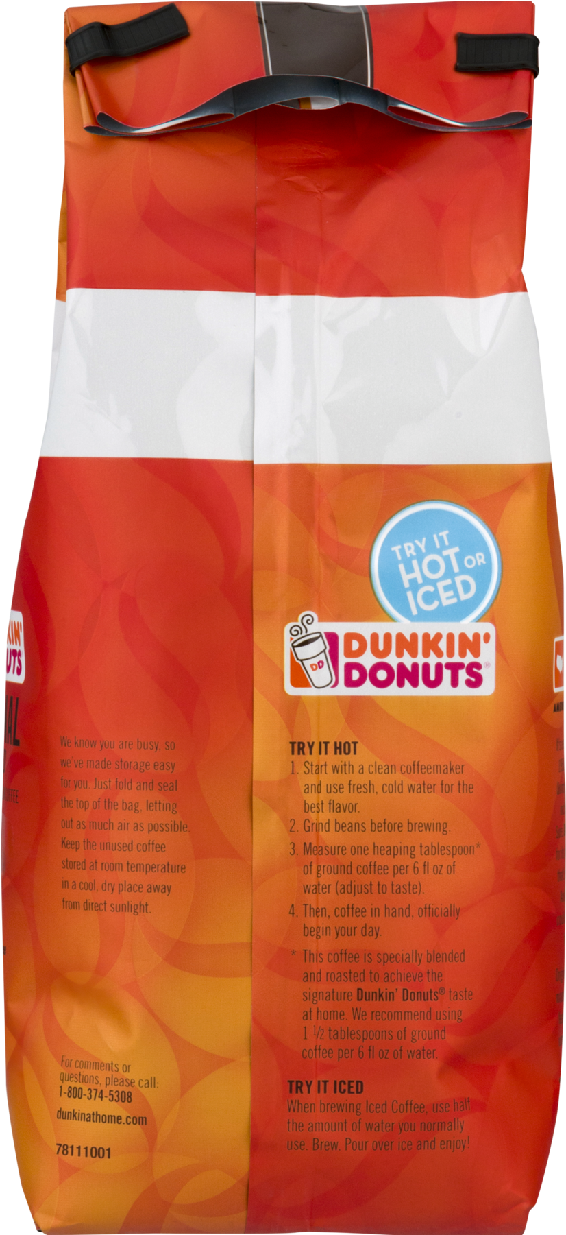 Dunkin' Donuts Original Blend Medium Roast Whole Bean (1800x1800), Png Download