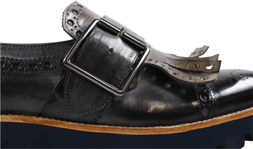 Monks Amelie 52 London Fog Kilty Smoke Buckle Gunmetal - Slip-on Shoe (1024x1024), Png Download
