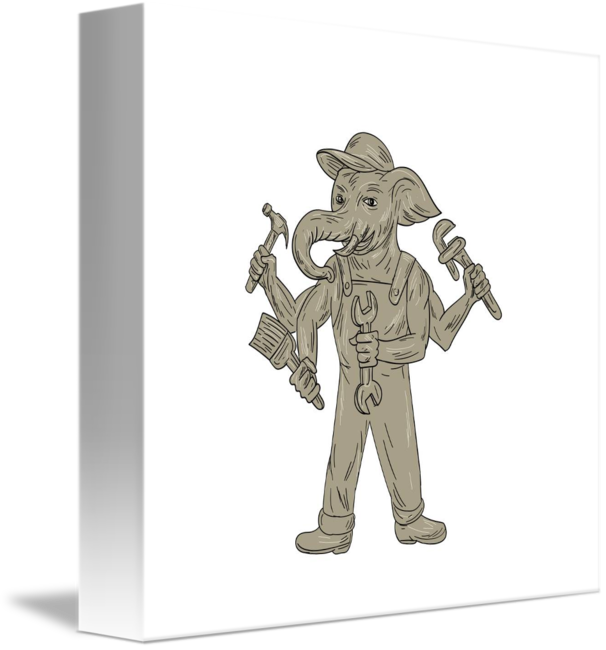 606 X 650 1 - Ganesha With Tools (606x650), Png Download