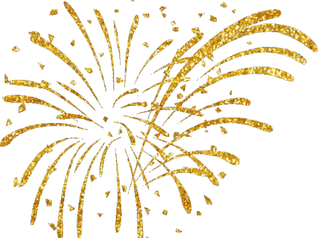 Gold New Year Clip Art (640x480), Png Download