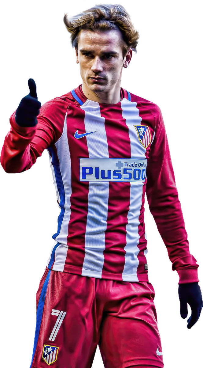 Antoine Griezmann Png - Griezmann Atletico Madrid Png (664x1201), Png Download