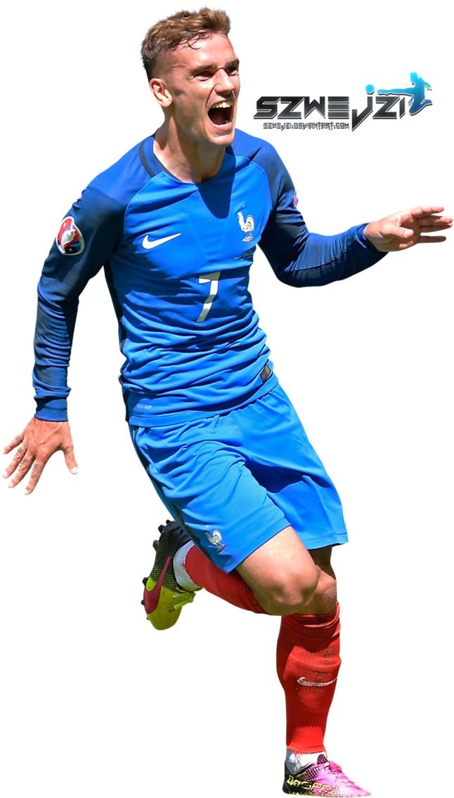 Griezmann Png 2016 - Antoine Griezmann France Png (685x1165), Png Download