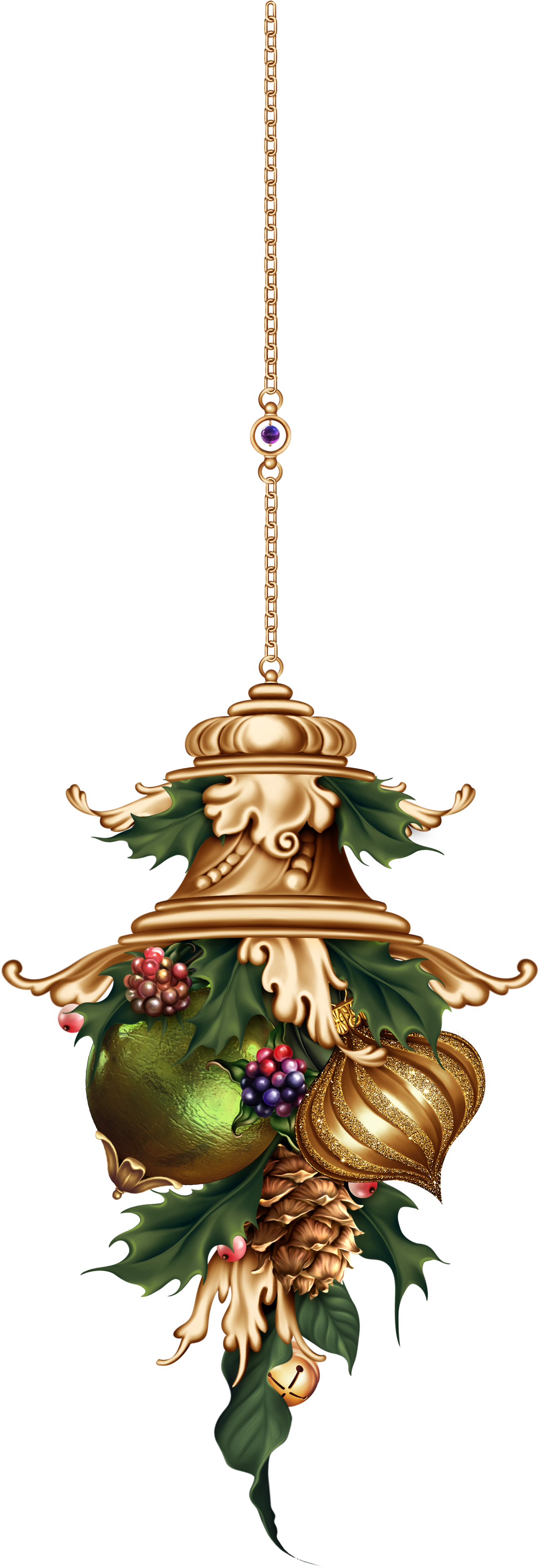 Ornate Christmas Decor Christmas Design, Christmas - Illustration (1410x3928), Png Download