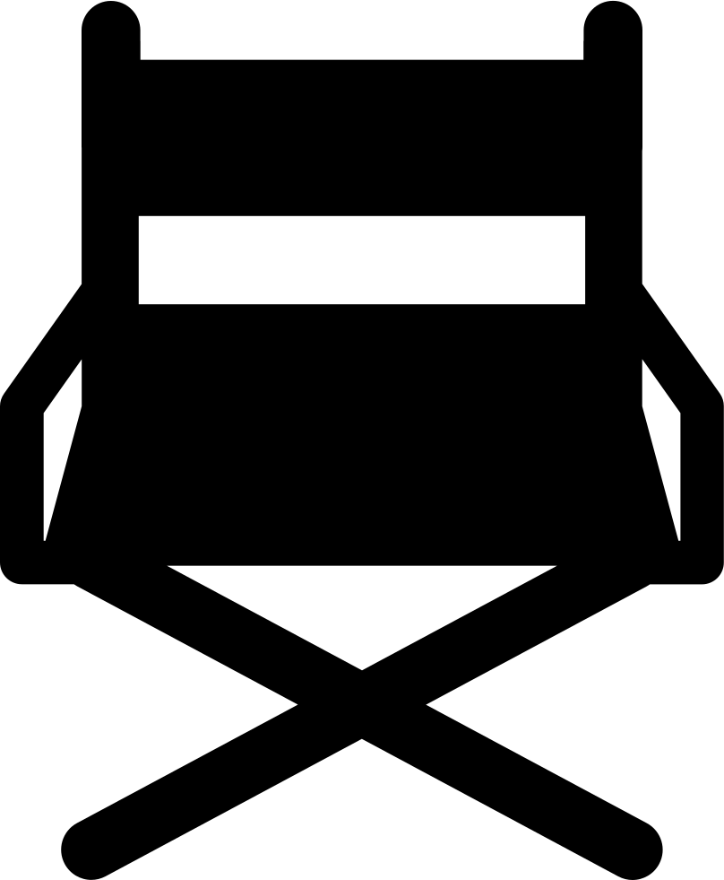 Director Chair Frontal View Comments - Director Icono Png (808x981), Png Download
