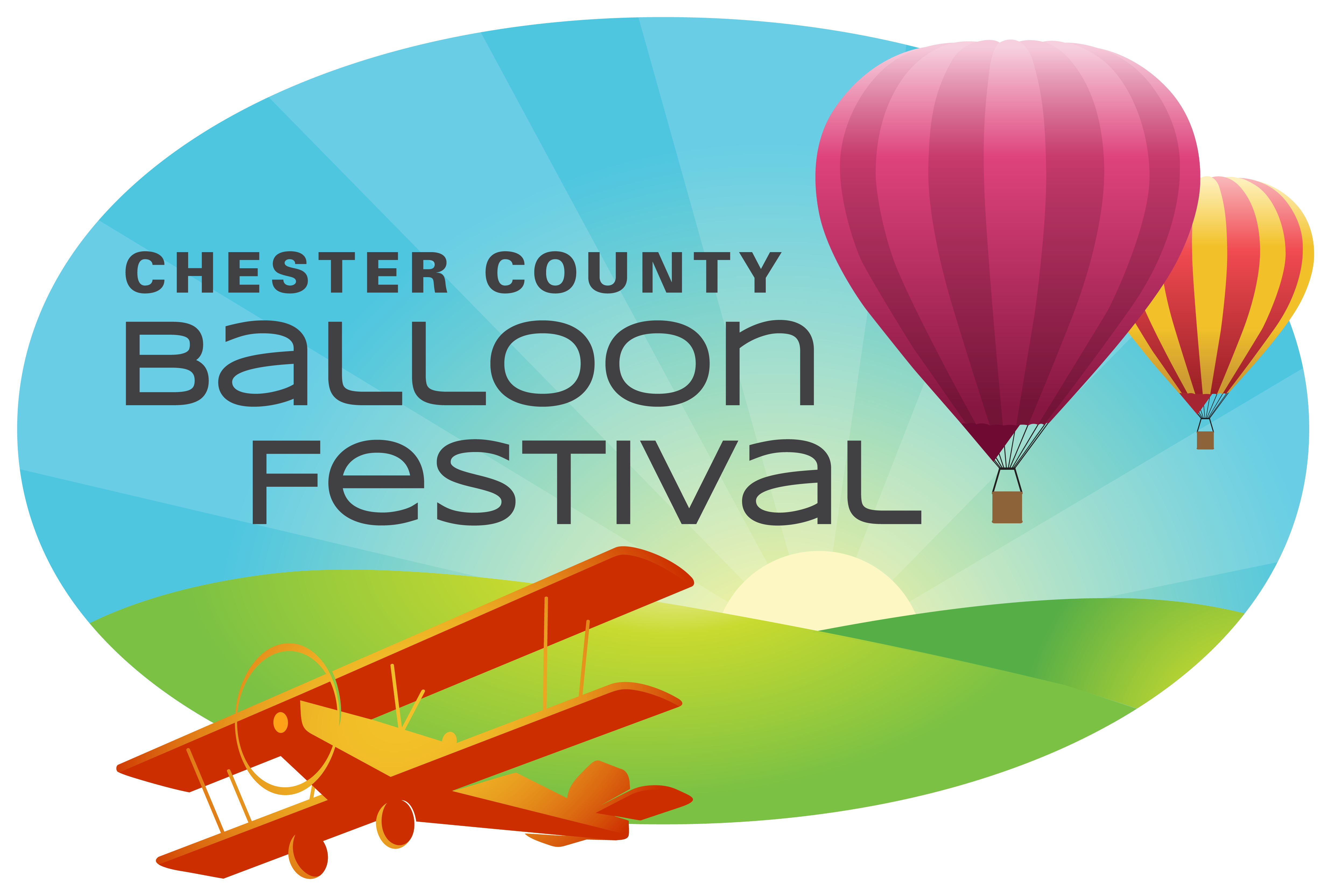 Chester County Balloon Festival Logo - Chester County Balloon Festival (5367x4017), Png Download