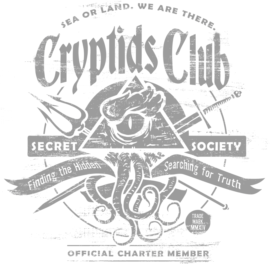 Vector Black And White Cryptids Club Tee Fury Llc - Illustration (899x904), Png Download