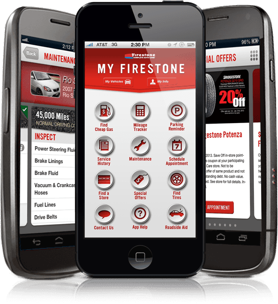 My Firestone App - Auto Service App (541x593), Png Download