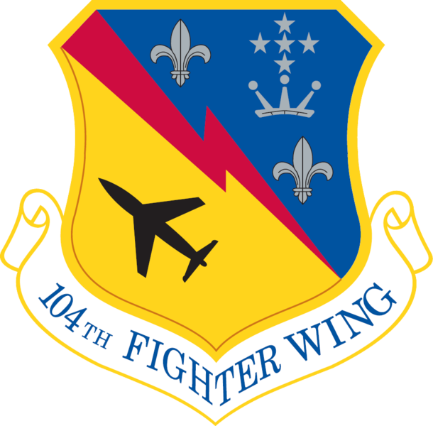 104th Fighter Wing, Massachusetts Air National Guard - 104th Fighter Wing Logo (610x600), Png Download