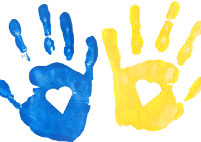 Handprint Clipart Transparent Background - Kids Hand Prints Clipart (640x480), Png Download