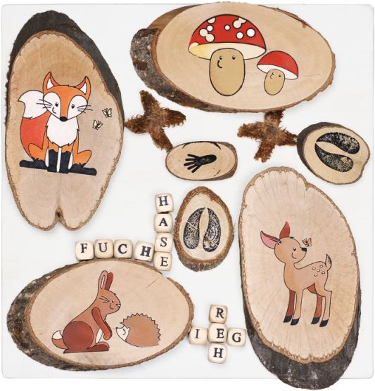 Giant Stamps "forest Animals\ (590x600), Png Download