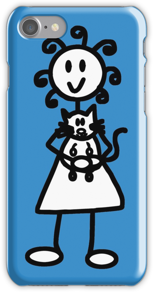 The Girl With The Curly Hair Holding Cat - Aspergers Curly Hair (750x1000), Png Download