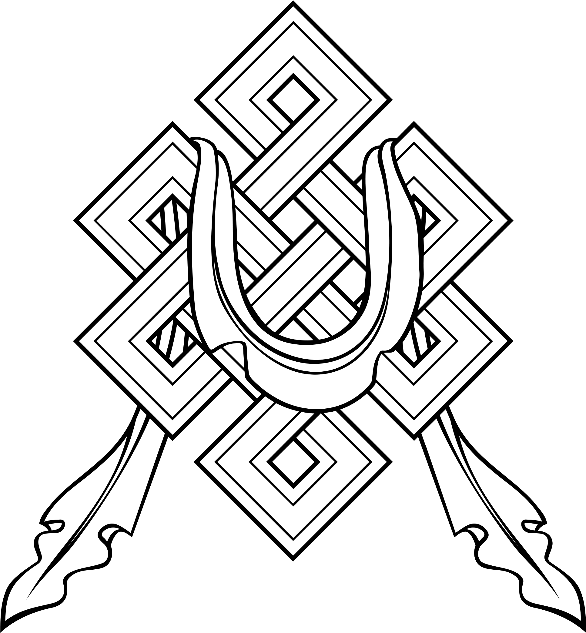 2000 X 2158 4 - Buddhist Endless Knot (2000x2158), Png Download