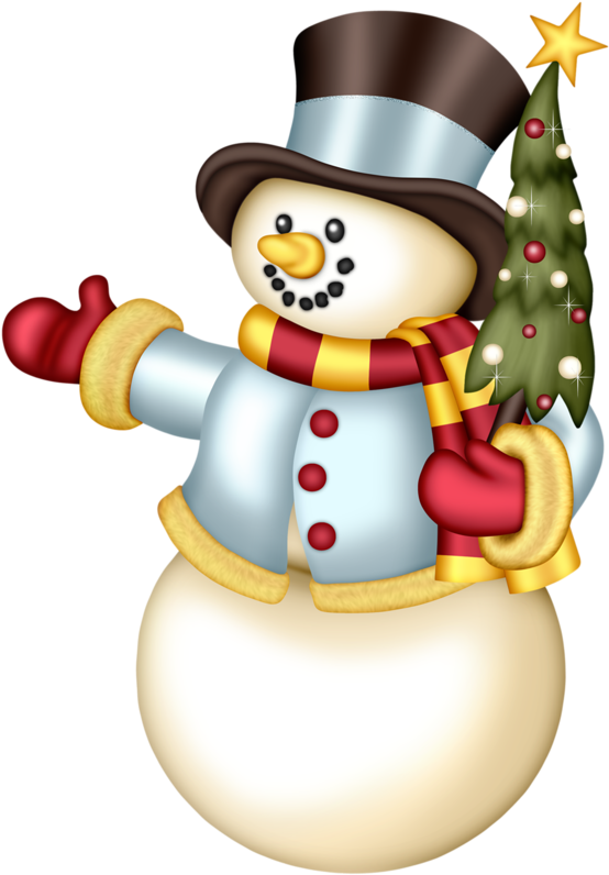 Фото, Автор Andy-video На Яндекс - Blue Christmas Snowman Clipart (564x800), Png Download