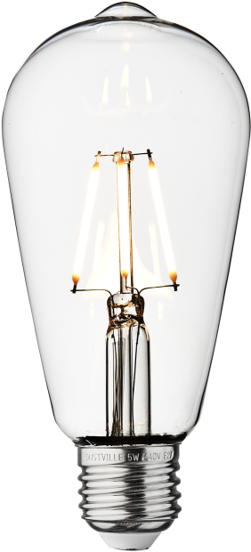 Vintage Led Edison Bulb Old Filament Lamp - Incandescent Light Bulb (1000x667), Png Download