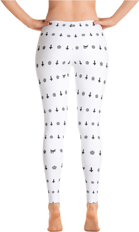 Upside Cross And Pentagram Leggings - Leggings (1000x1000), Png Download