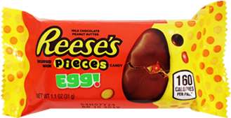 Reese's Chocolate Peanut Butter Egg With Pieces- 31g - Chocolate (1111x736), Png Download