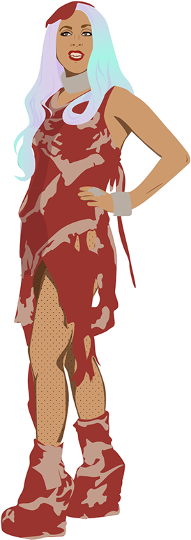 Meat Dress - Illustration (600x831), Png Download