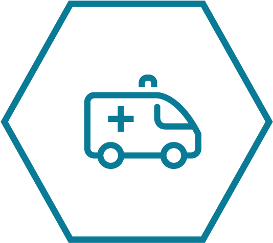 Emergency - 1 2 Hexagon (625x625), Png Download