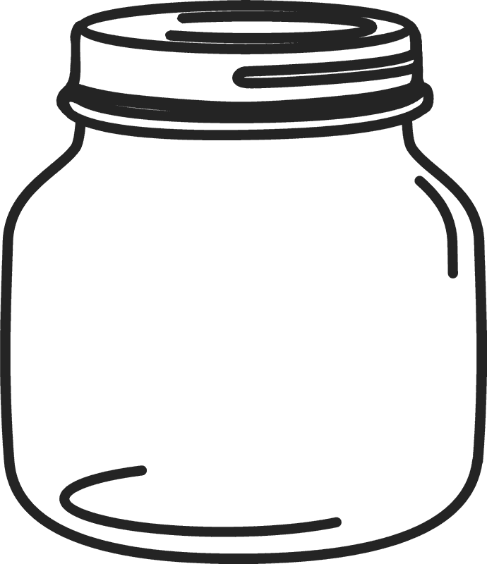 Petite Mason Jar Rubber Stamp - Mason Jar Clipart Png (690x800), Png Download