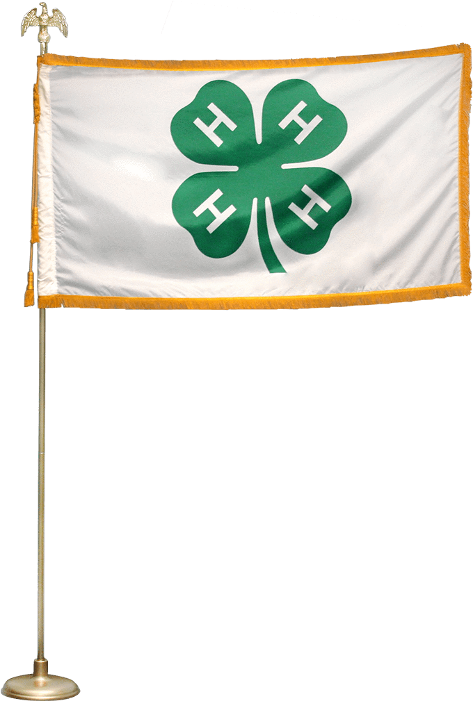 Mounted 4' X 6' 4-h Flag - Flag (1028x1028), Png Download