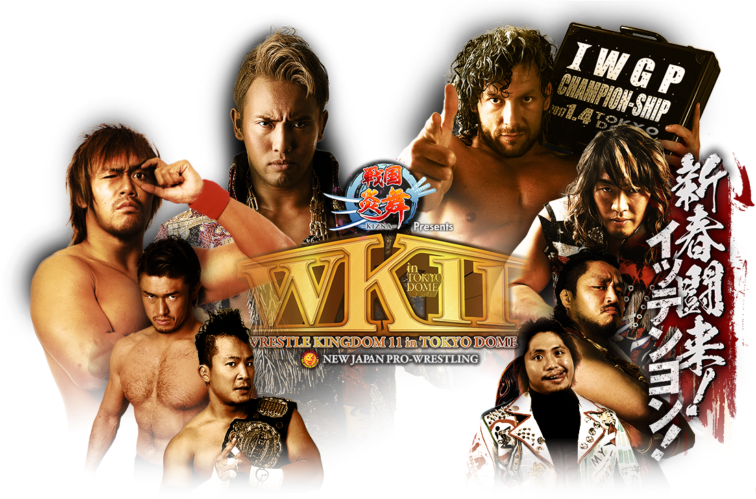 Wrestle Kingdom 11 In 東京ドーム - Wrestle Kingdom 11 Poster (1102x736), Png Download